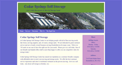 Desktop Screenshot of cedarspringsstorage.com